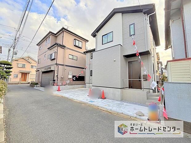 【現地外観写真】資料請求やご見学は即日対応可能♪陽当りや通風など住みやすさの工夫が満載。資料に載っていない街並みや周辺環境は、ぜひ現地で実際にお確かめください。