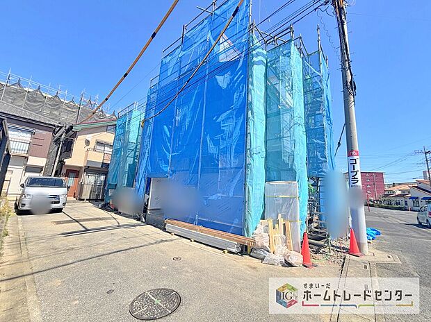 【現地外観写真】資料請求やご見学は即日対応可能♪陽当りや通風など住みやすさの工夫が満載。資料に載っていない街並みや周辺環境は、ぜひ現地で実際にお確かめください。