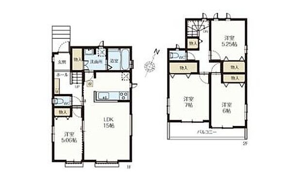 【4LDK】◆リビングが見渡せる対面キッチン
◆家事動線がスムーズ♪まとまった水回り設計
◆陽当たり良好♪南東向きのバルコニー