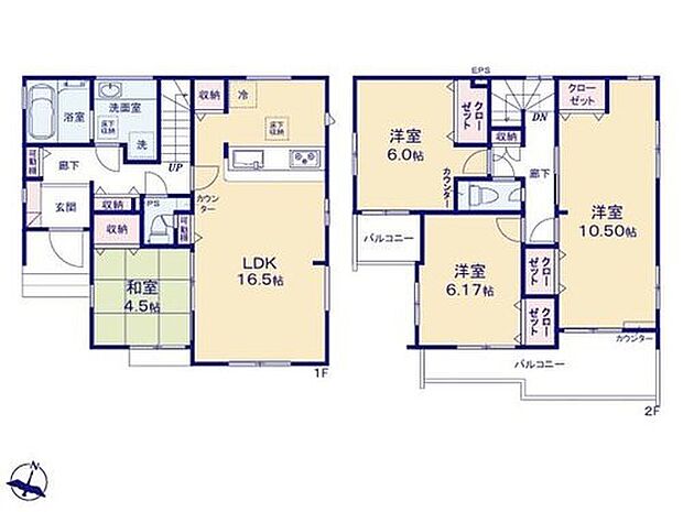 【4LDK】◆リビングに和室が隣接した使い勝手の良い間取り
◆食洗機標準装備の対面キッチン
◆お部屋すっきり全室収納付き
◆間仕切りを利用して間取りを5LDKに変更可(工事有償)
◆南向きの明るいバルコニー♪