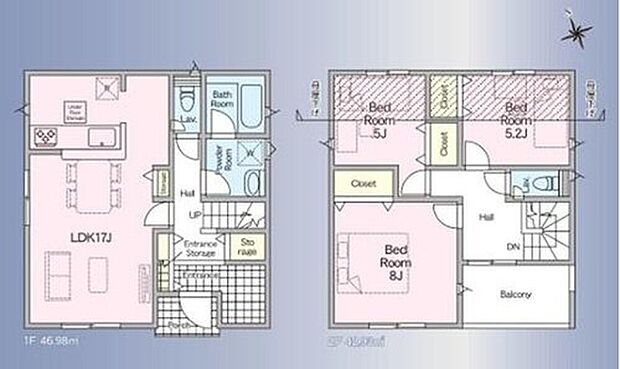 【3LDK】◆南向きの明るい17帖LDK♪リビングが見渡せる対面キッチン
◆玄関から洗面室へ直行でき、帰宅後すぐに手洗い・うがいができます
◆お部屋すっきり全室収納付き