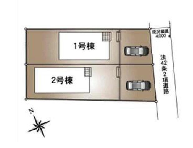【全体区画図】◆春日部駅まで約8000ｍ、停歩3分でバスも利用できます
◆敷地広々52坪超！陽当たり良好♪広い敷地でゆったりお過ごしいただけます
