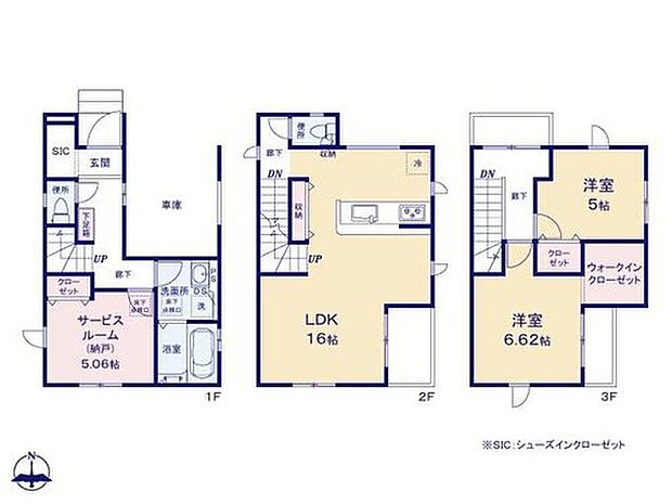【2LDK+S】◆広くて明るいリビング♪
◆お部屋すっきり全室収納付き♪主寝室には大容量のＷＩＣもあります
◆風通しの良い３つのバルコニー♪
◆雨の日のお出かけも便利なビルトインガレージ