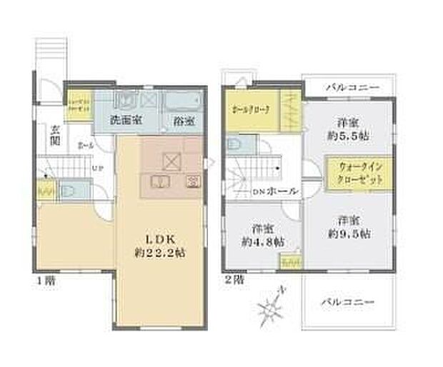 【3LDK】◆リビングが見渡せる対面キッチン
◆ゆったり広めの洗面室♪
◆ライフスタイルにあわせてリビングの一部を居室に変更できます（工事有償）
◆ＳＩＣ・ホールクローク・ＷＩＣのある収納豊富な間取り