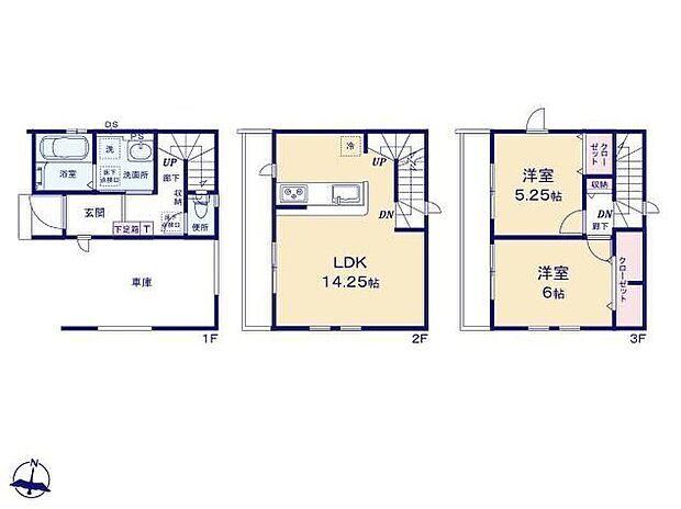 【2LDK】◆ご家族そろってゆっくり過ごせる明るいリビング♪
◆リビングが見渡せる対面キッチン
◆明るい２面バルコニー
◆お部屋すっきり全室収納付き
◆雨の日のお出かけ安心なビルトイン車庫