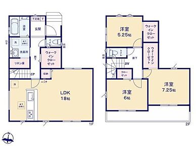 ◆広々18帖のＬＤＫ◆リビングが見渡せる対面キッチン
◆玄関ホールと２階の２居室にＷＩＣ♪お部屋を広くお使いいただけます
◆洗面室には便利なリネン庫つき
◆明るい南向きのバルコニー 