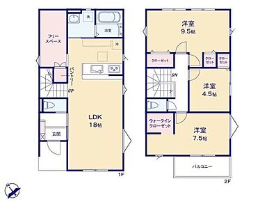 ◆食洗機標準装備の対面キッチン◆動きやすいまとまった水回り◆広々18帖のＬＤＫ♪キッチン横には多用途に使える便利なフリースペース付き◆４ＬＤＫ可変型（工事有償）◆陽当たり良好♪南向きバルコニー 