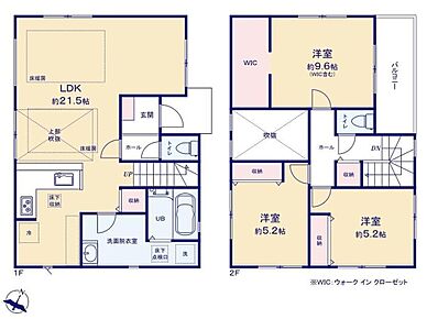 ◆床暖房＋吹抜けで明るく暖かいLDK◆家事動線がコンパクトなL型キッチン◆全居室に収納＋WICでお部屋スッキリ 