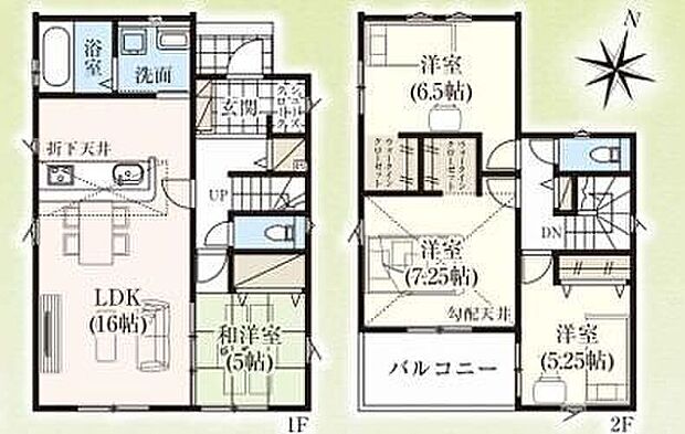 【4LDK】◆ウォークインクローゼット2カ所設置
◆16帖LDKで家族団らんを満喫
◆7.25帖主寝室でゆとりある暮らし
◆日当たり良好なワイドバルコニー