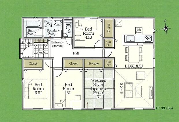 (1号棟)、価格2498万円、4LDK、土地面積279.81m2、建物面積93.15m2