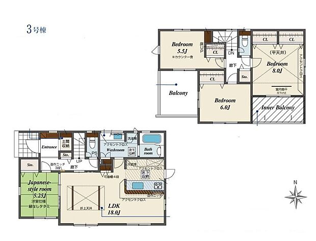 (3号棟)、価格2990万円、4LDK、土地面積182.93m2、建物面積113.85m2
