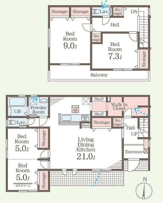 (1号棟)、価格4790万円、4LDK、土地面積255.77m2、建物面積130.01m2