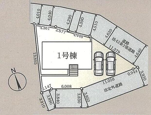 カースペースは並列2台分駐車可能です。
家族分の自転車を駐輪したり、来客用の駐車スペースとしてもお使いいただけます♪