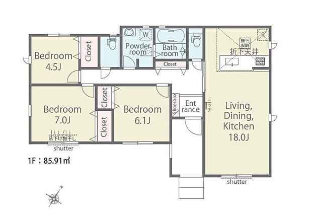 (4号棟)、価格3580万円、3LDK、土地面積179.28m2、建物面積85.91m2