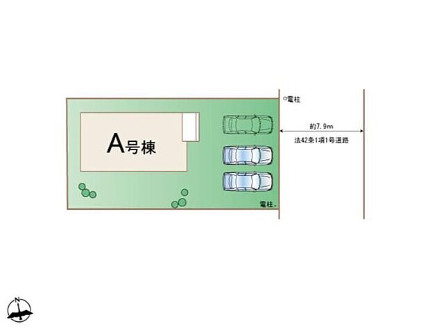 ゆとりの敷地62.89坪!カースペース並列2台駐車可能!前面道路も7.9mと広いので駐車もラクラク♪