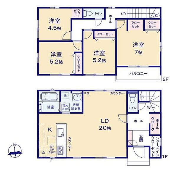 (2号棟)、価格2899万円、4LDK、土地面積247.88m2、建物面積105.16m2