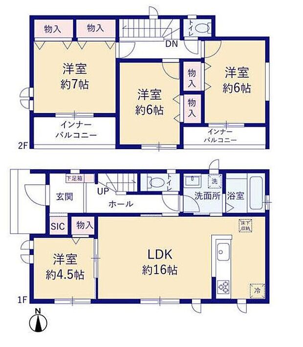(A号棟)、価格3090万円、4LDK、土地面積207.65m2、建物面積105.37m2