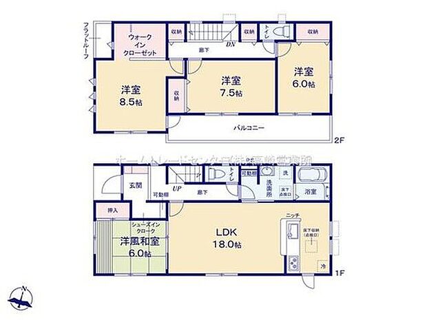 【4LDK】人気のシューズインクローク付き♪全室６帖以上！