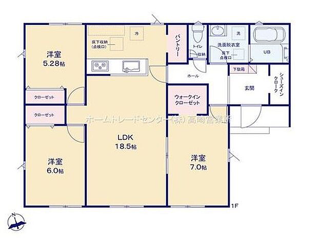 【3LDK】子育ても老後も、ずっと安心の平屋暮らし♪キッチンにはあると嬉しいパントリー収納付き♪