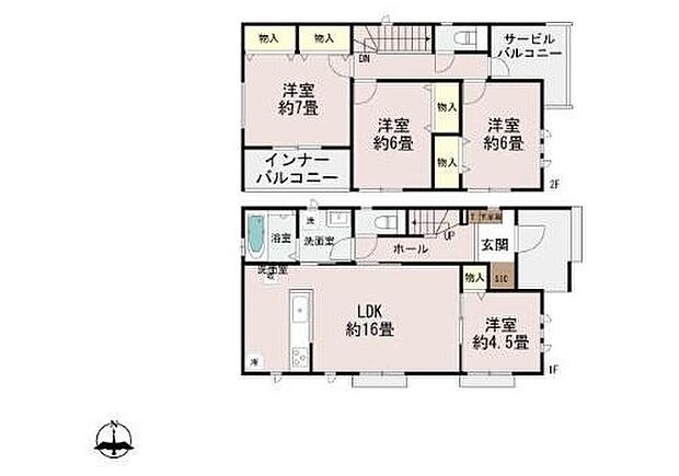 【4LDK】全室南向きの４LDK♪２面バルコニーで通風良好♪
高崎駅までも徒歩１９分で利便性も高いです！