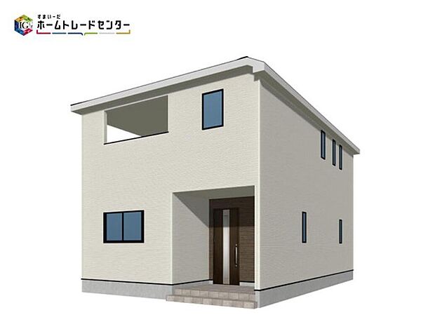 【完成予想図(外観)】（２号棟）
スーパーや通学路など、建物の周辺を実際に歩いてみるのもおすすめです！新生活のイメージが膨らみますね♪