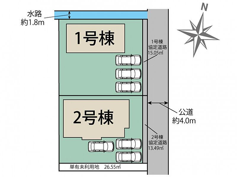 熊谷市広瀬2棟 区画図