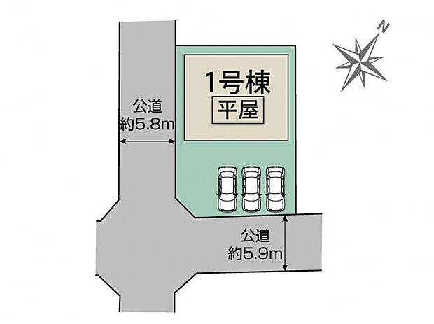 熊谷市拾六間1棟 区画図
