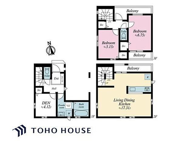 5390万円、2LDK+S(納戸)、土地面積57.61m2、建物面積84.91m2