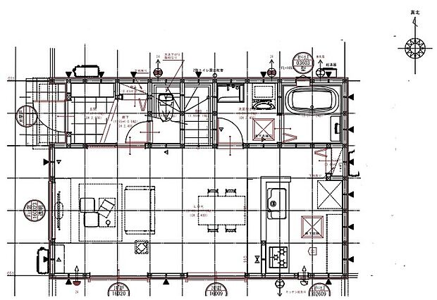 【4LDK】1階間取り図