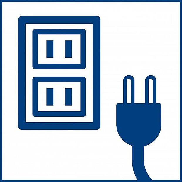 【2口コンセント】小さな子供部屋もコンセントは最低でも2箇所必要とされています。ベッドの位置や机の位置などコンセントの２ヶ所設置はうれしいですね