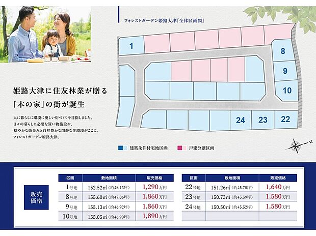 販売区画の図面です。