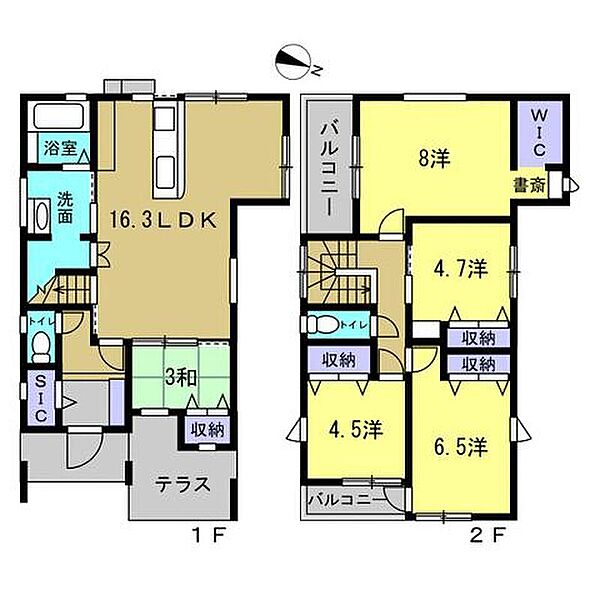 (C号棟)、価格3370万円、5LDK、土地面積119.85m2、建物面積106.95m2