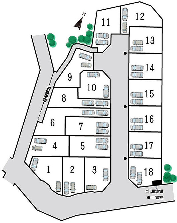  【区画整う１８区画分譲地！】
同時期に新生活を始めるご家族ばかりなので、コミュニティになじみやすい♪