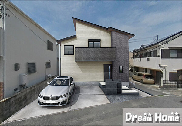 【外観/イメージパース】
すっきり角家！開放感がありますね！
一緒に現地へ行って見てみましょう♪（写真撮影R7.7）