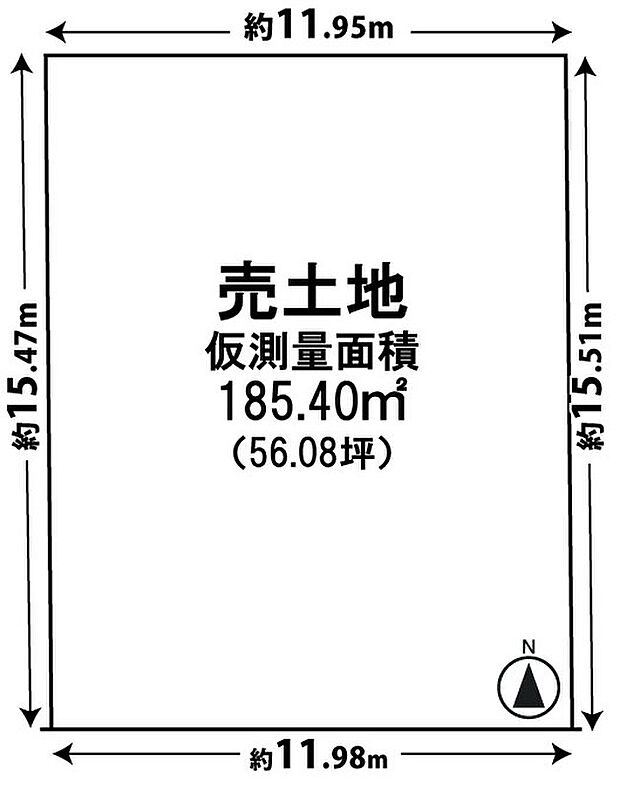 【区画図】
土地ドドンと55坪！南向きで日当たり良好♪