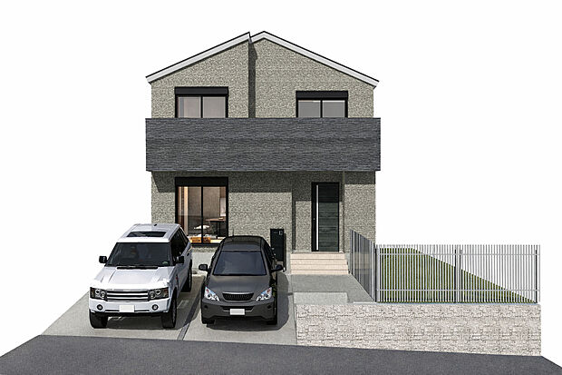 【新築参考プランA：イメージパース】建物面積95.86m2　建物価格2030万円