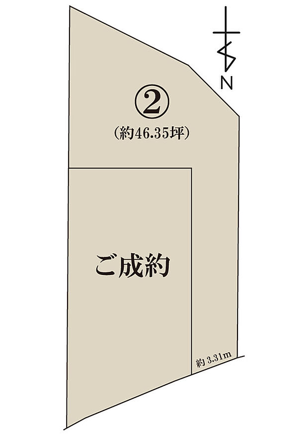 【分譲区割図】
土地45坪!建築条件無土地も販売中です!