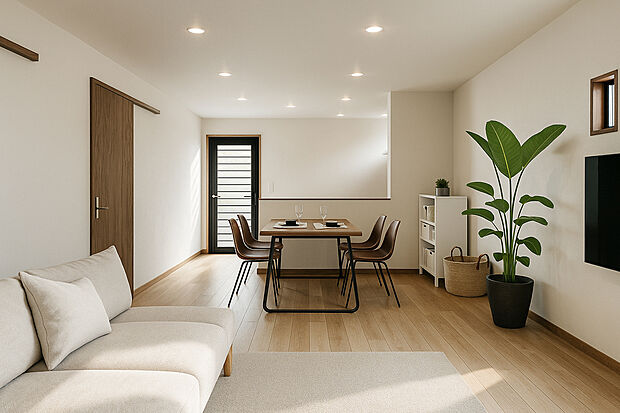 【【イメージパース:リビング】】間取り・色味の変更など可能です!