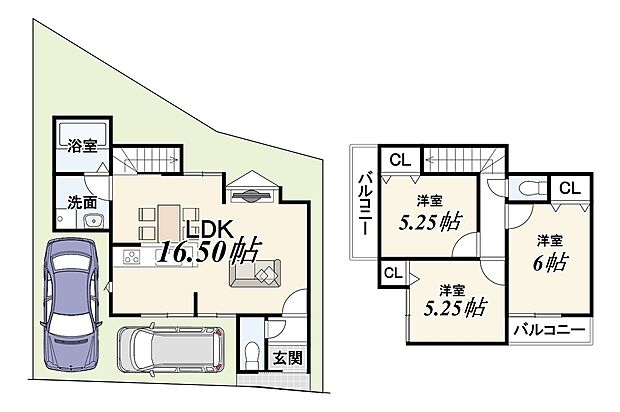 【3号地プランA】建物面積:75.33m2/建物価格:2029万円