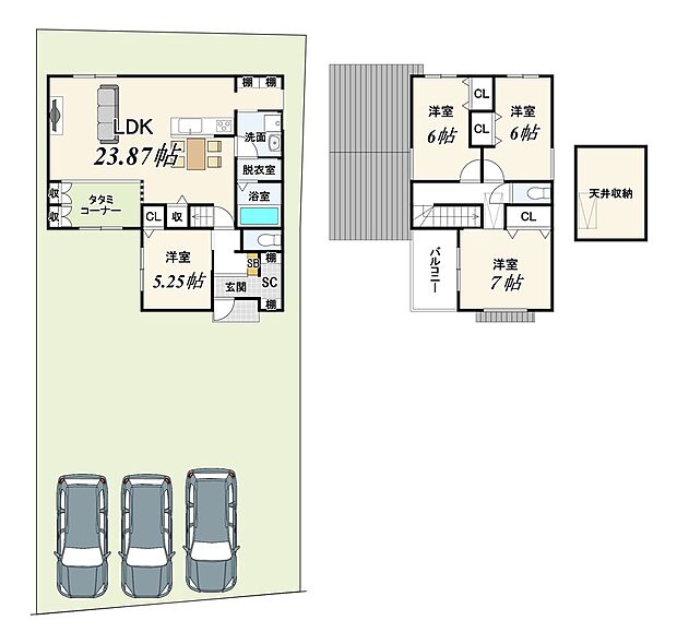 【２・４号地一括プラン】建物：109.15ｍ2/建物価格：2299万円