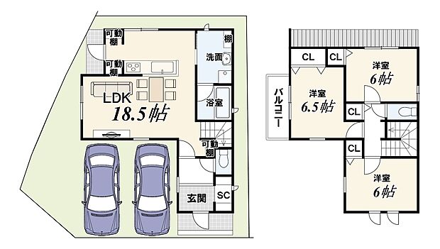 【3LDK】(設計監理費用及び外構費用は物件価格に含む)