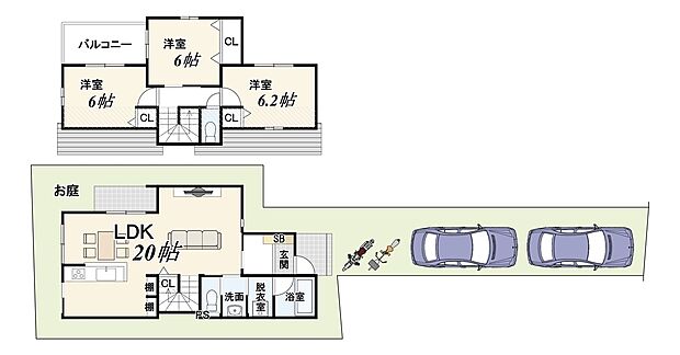 【【2号地|新築参考プラン】】建物価格2129万円|建物面積:88.15m2