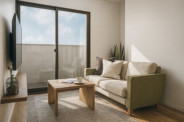 【内観パース図:リビング】LDKはこだわりたい!休日は光をたっぷりと取りこめるリビングでゆったりと過ごしませんか?