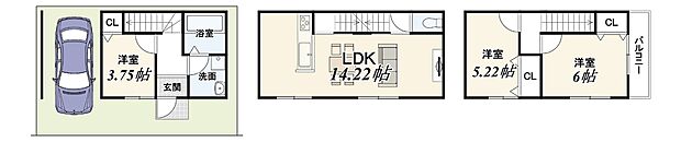 【【新築参考プラン】】土地1599万円　建物1800万円　設計監理費用170万円（税込）、外構費120万円（税込）別途要　建物面積70.92m2