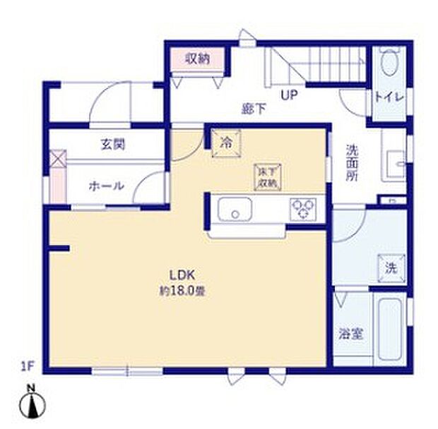 【4LDK+WIC】1階面積:55.06m2