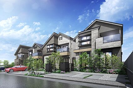 外観街並みパース