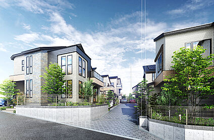 外観街並みパース