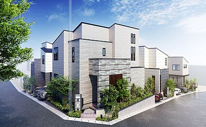 外観街並みパース