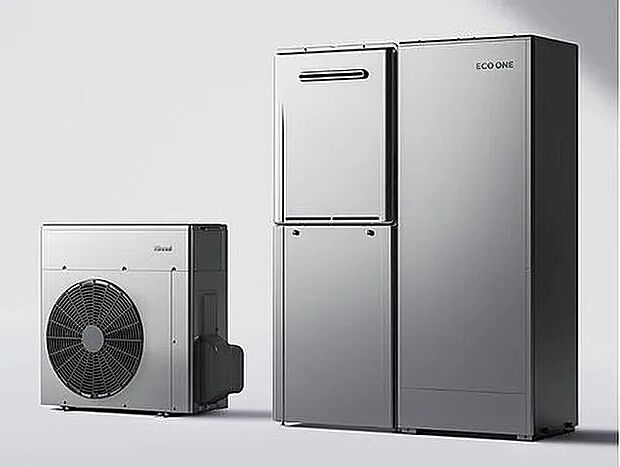 【エコワン】エコワンはガスと電気を組み合わせたハイブリッド給湯・暖房システム。高効率な給湯により光熱費を抑え、さらに蓄電池を併用することで電力を賢く貯めて使え、毎日のランニングコストと災害時の安心を両立します。