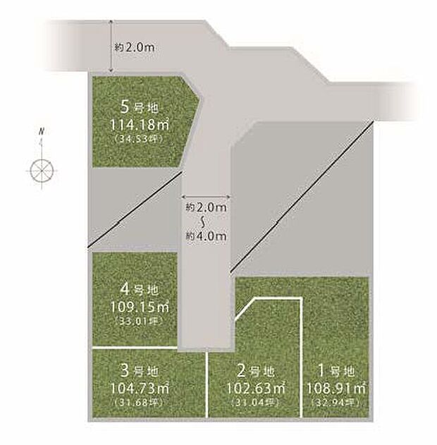 緑豊かな服部緑地公園そばの立地に、自由設計対応分譲地が誕生!幅広いプランをご検討いただきやすい、敷地面積31坪超◎お好みの区画をお選びいただけます。